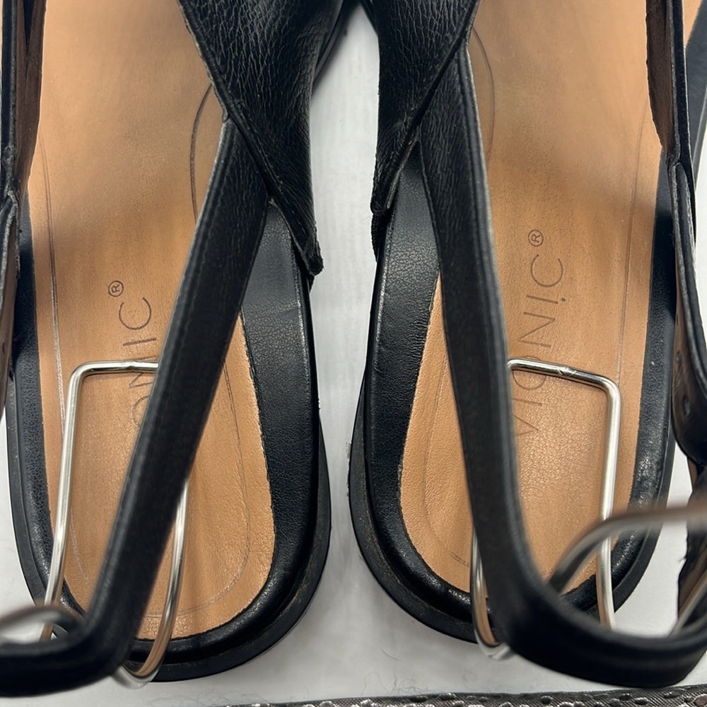 Vionic leather Sz 5 sandal’s EUC black - Picture 4 of 10